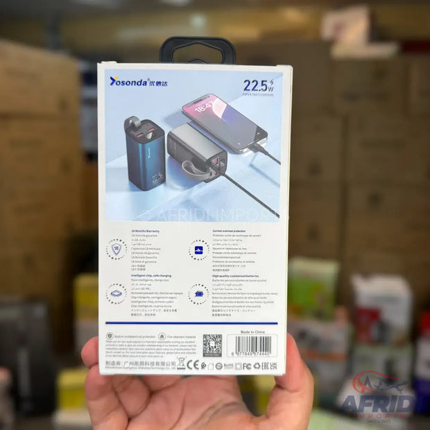 25,000mAH Power Bank P81 | 22.5W PD 20W | 1 Year Warranty