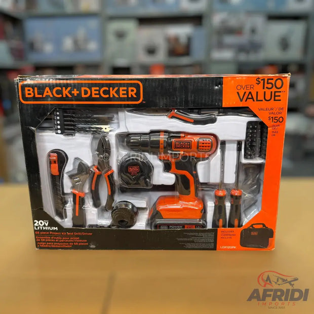 68 Piece Tool Kit & Drill Machine - Black+Decker