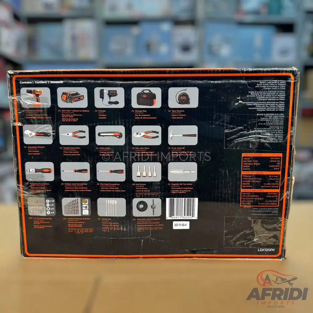 68 Piece Tool Kit & Drill Machine - Black+Decker
